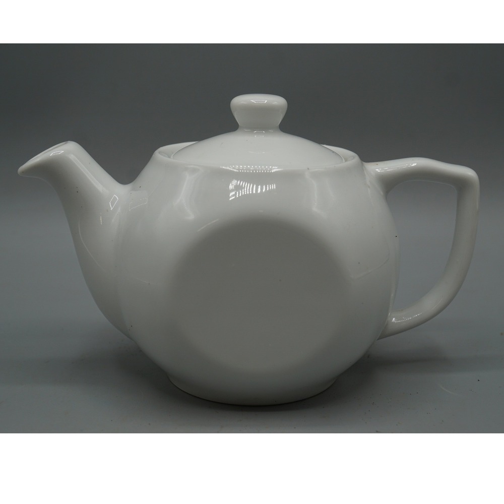 Lubiana Poland White Porcelain Teapot Modern Minimalist Ceramic Tea Pot Lid